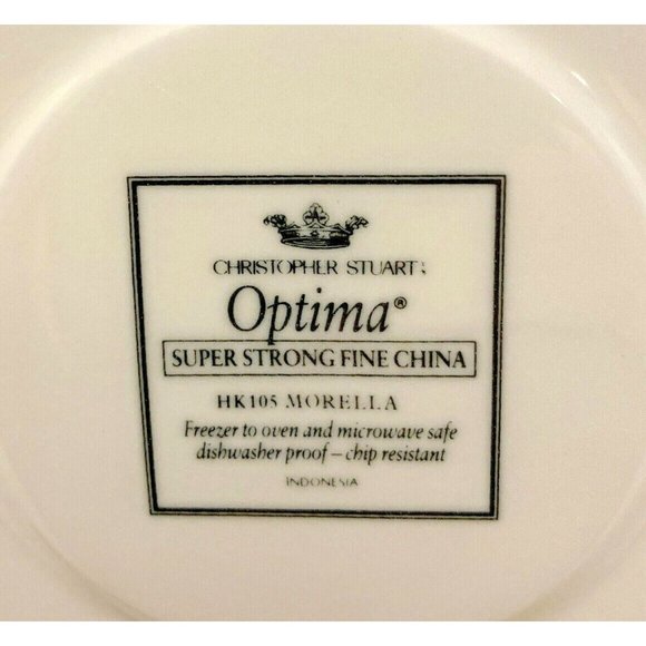 Christopher Stuart Morella Saucer – Optima HK105, 6.5" Vintage Fine China - Picture 3 of 3
